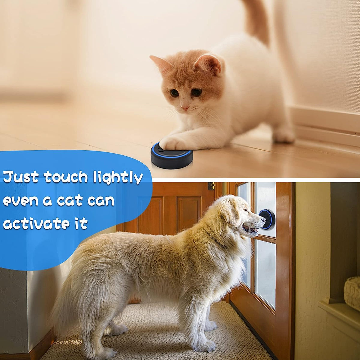 CallTou Wireless Dog Door Bell for Dog Doggie Potty Training CallToU