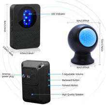 CallToU Door Chime Motion Sensor Wireless Door Chime Motion Detect Alarm Sensor with 500FT Range 55 Chimes 5 Volume Level LED Indicators Door Chime CallToU