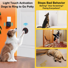 CallToU Dog Door Bell for Potty Training Wireless Doggie Door Bell for Dog Puppy Training Sliding Door CallToU