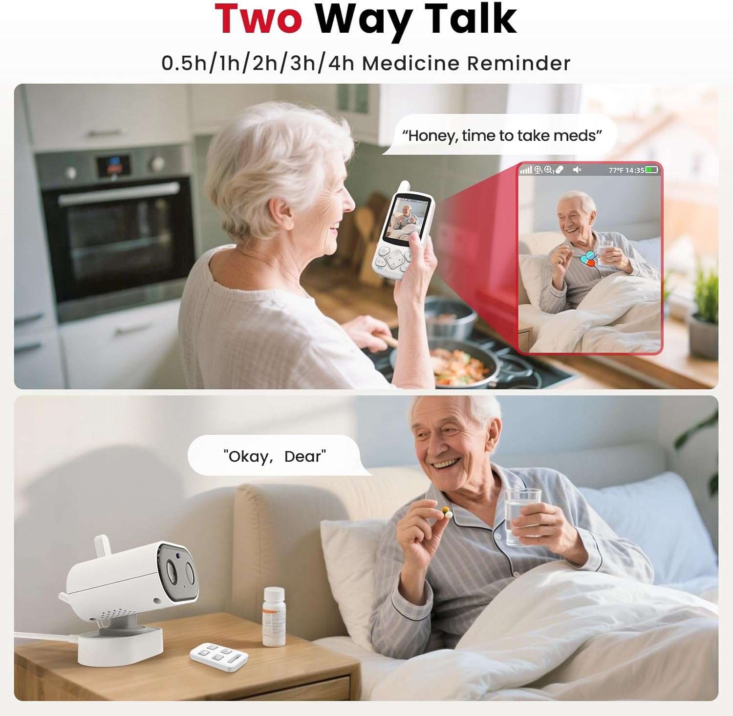CallTou 2-Way Talk & Clear Night Monitoring