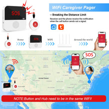 CallToU WiFi Rechargable Smart Wireless Caregiver Pager Call Button System Nurse Calling Alert System