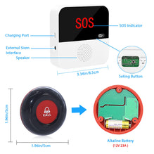 CallToU Tuya WiFi Smart Wireless Caregiver Pager Call Button System（Need to Be Paired with CallToU Transmitter to Work）（复制） CallToU