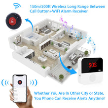 CallToU Tuya WiFi Smart Wireless Caregiver Pager Call Button System（Need to Be Paired with CallToU Transmitter to Work）（复制） CallToU