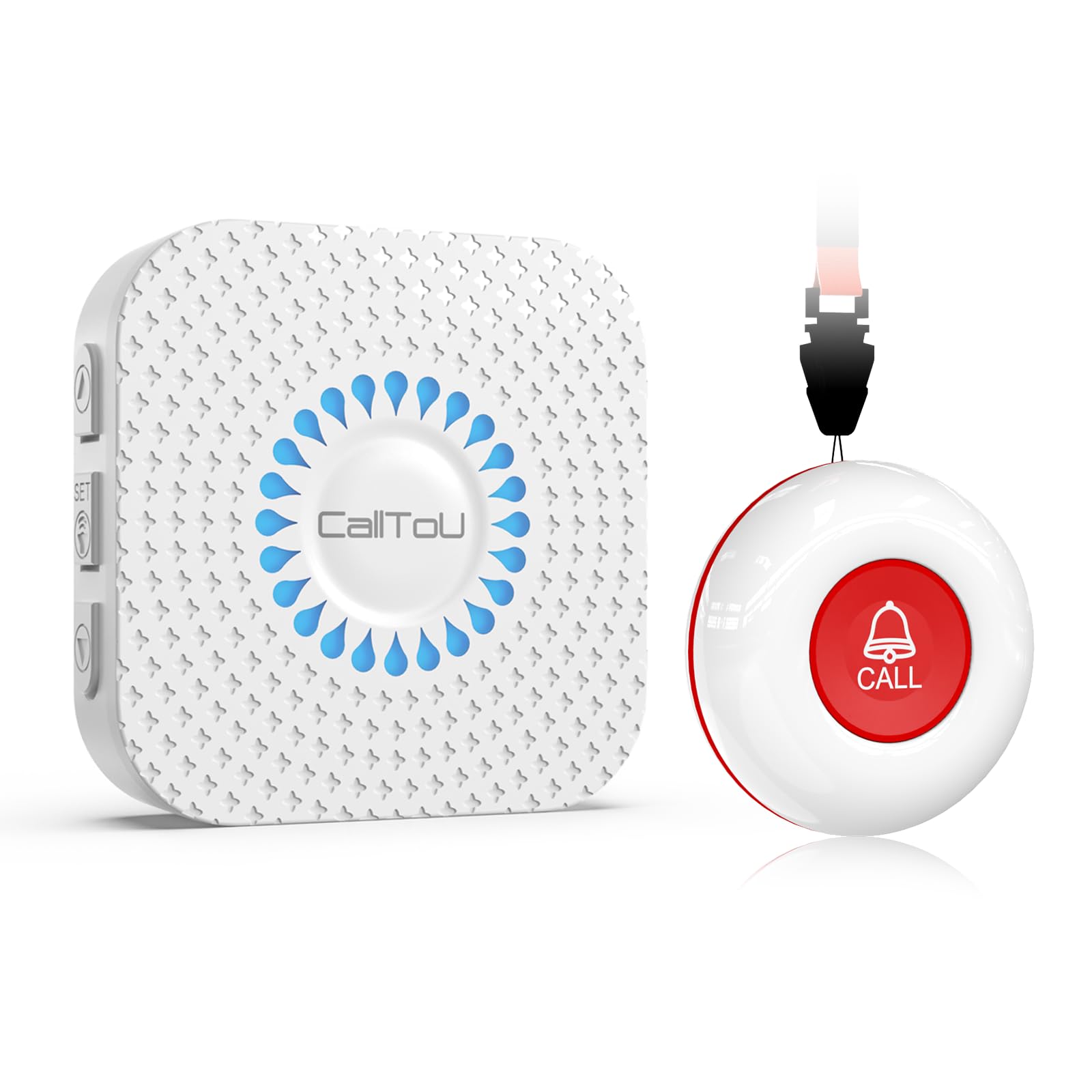 CallToU Caregiver Pager: Wireless Call Button & Vibration Pager for El CallToU Caregiver Pager: Wireless Call Button & Vibration Pager for El