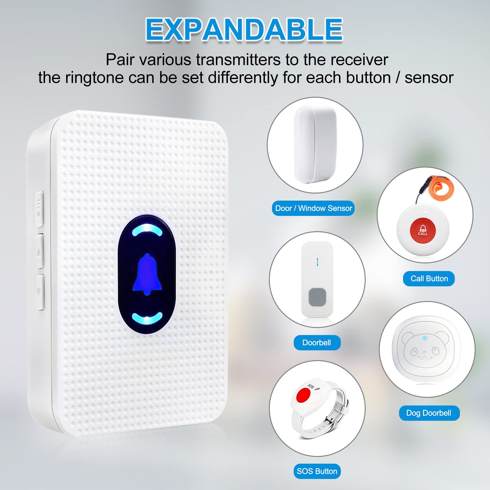 Calltou CallToU Wireless Caregiver Pager System Call Button Nurse Alert