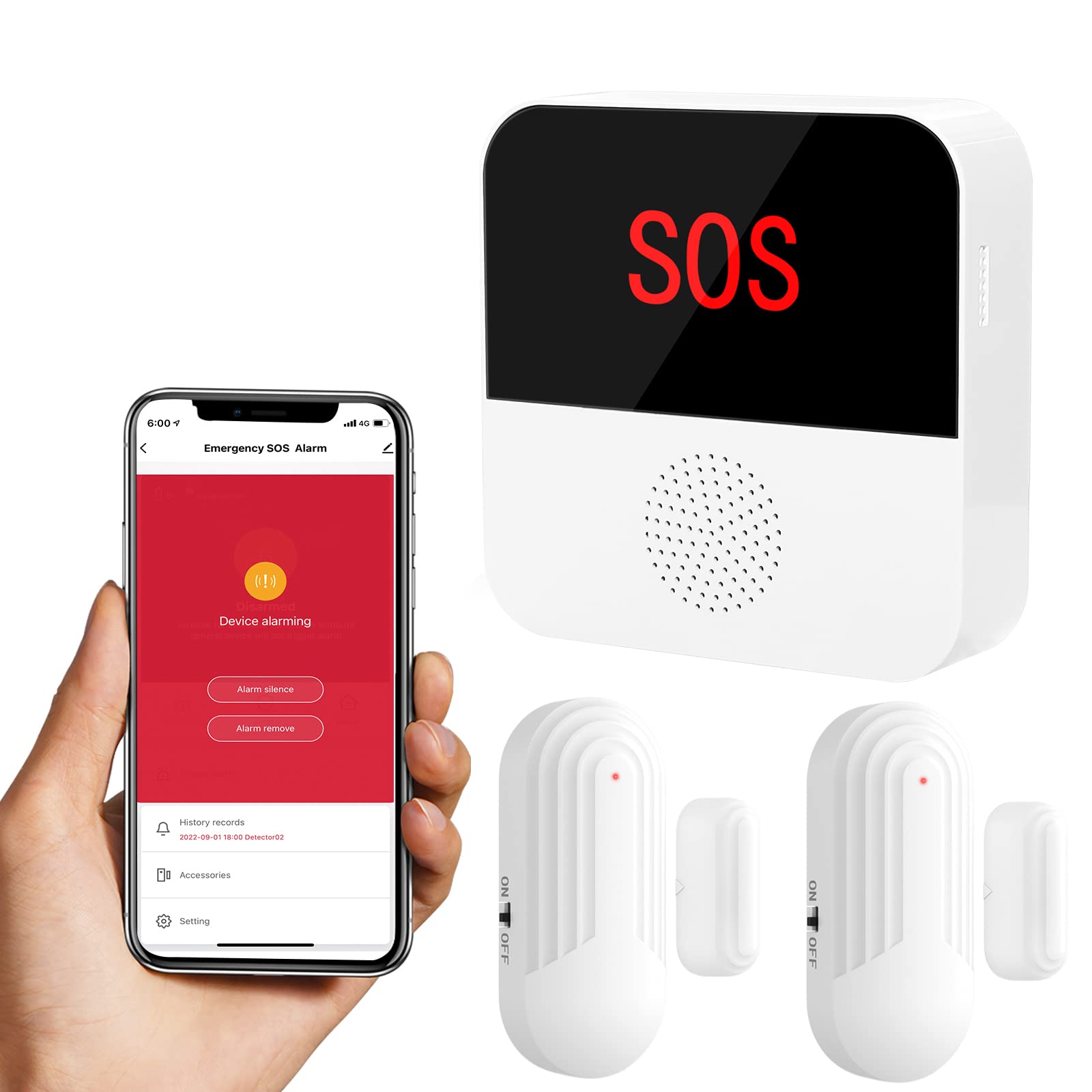 Sensor de puerta WiFi inteligente Tuya, detectores de puerta