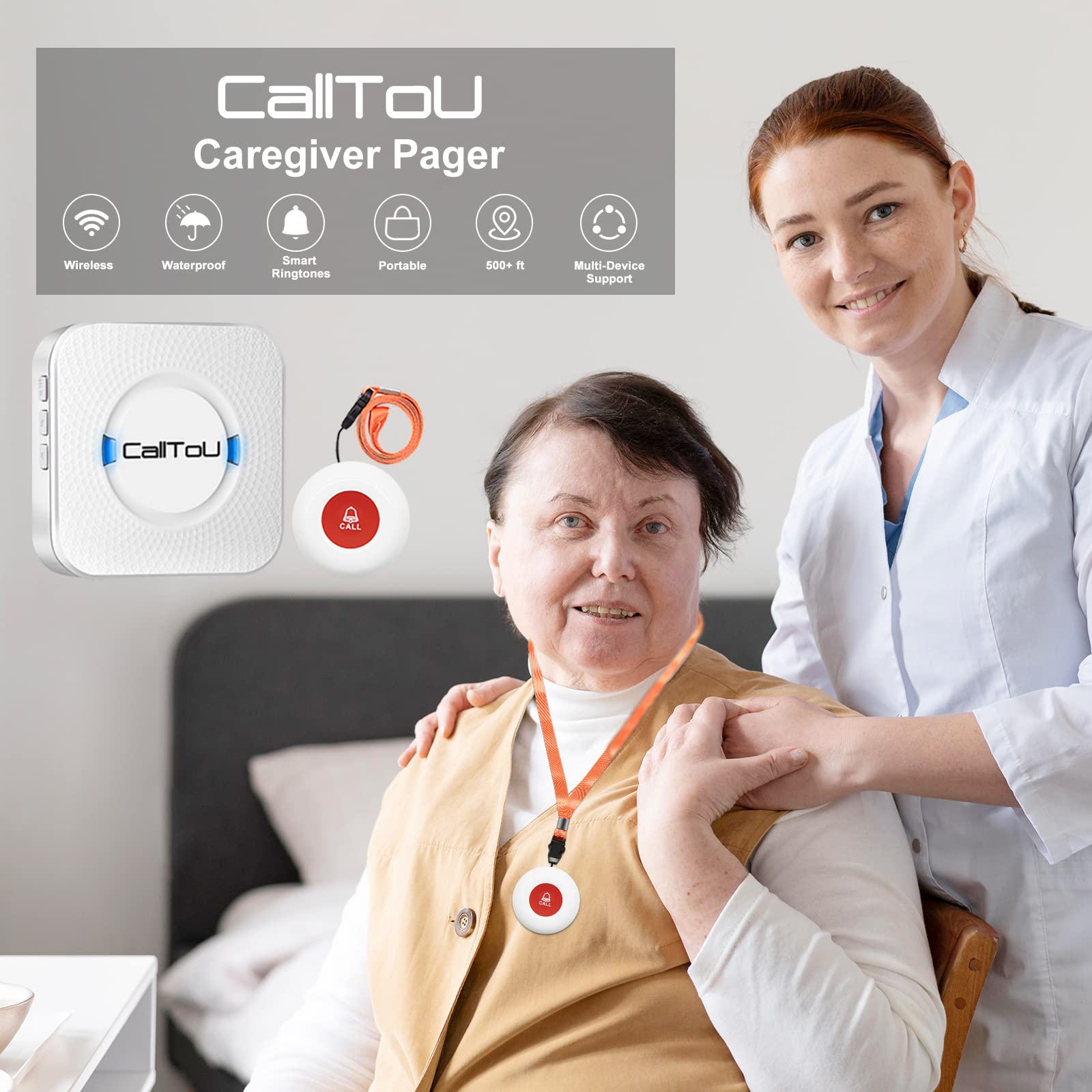 CallToU Smart Monitoring System Alert Buttons Hand Call Bell for ...