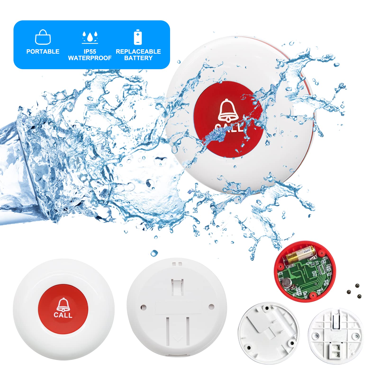 Call Button Help CallToU Alarm Buttons | Caregiver Call Button | Elderly Call Button