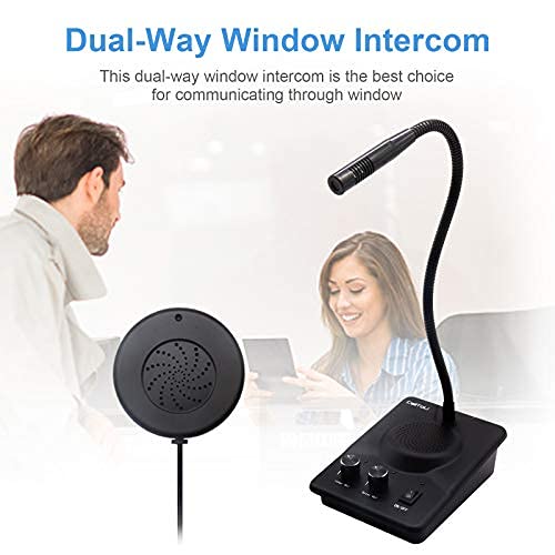 Window Mic Lobby CallToU Window Speaker Intercom System Dual-Way Anti-Interference Glass ...