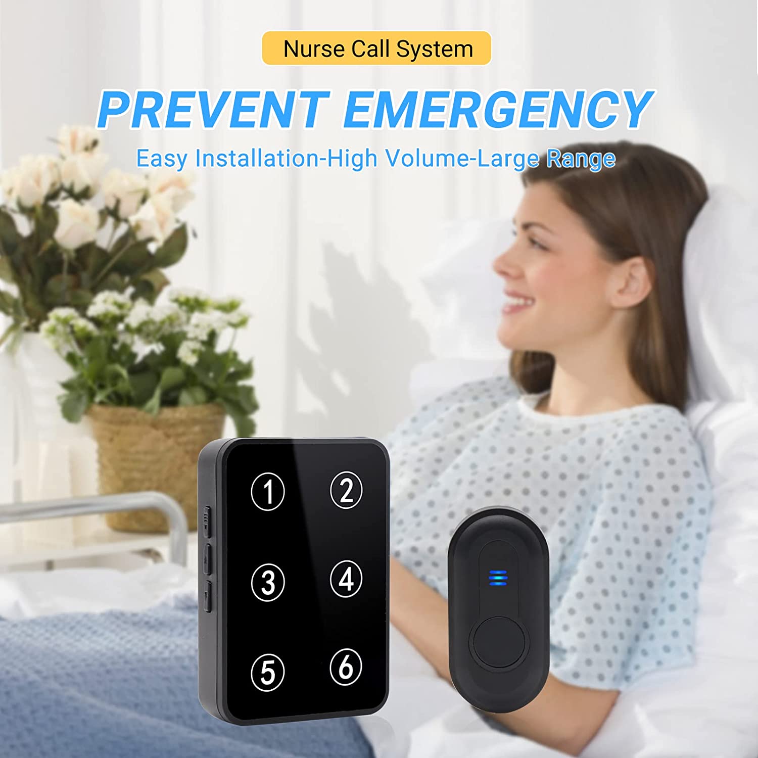 Calltou CallToU Wireless Caregiver Pager 500Ft Range with LED Number Display