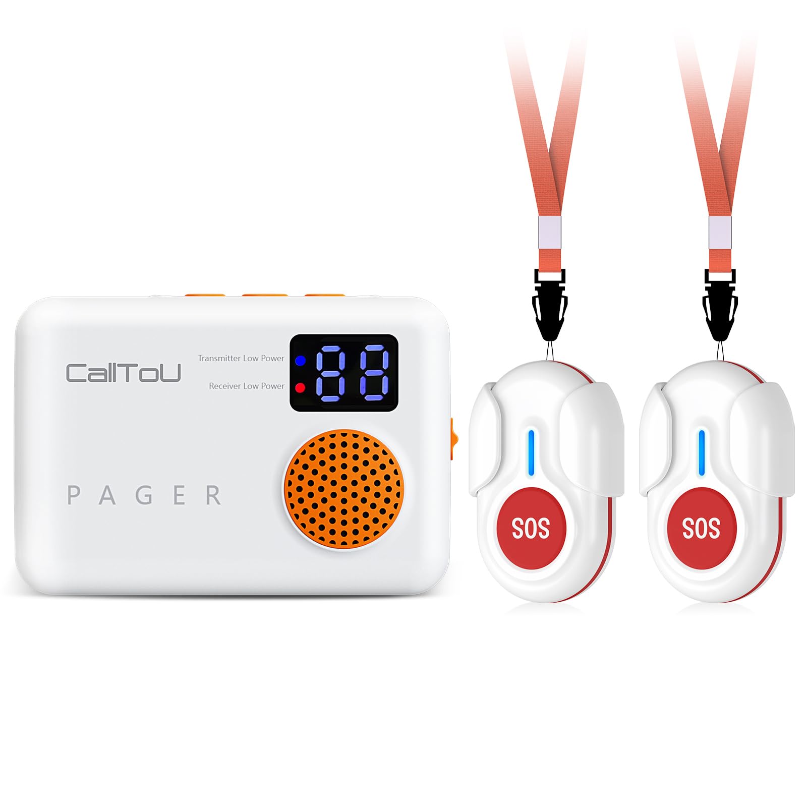 CallToU Caregiver Pager Wireless Call Button 1000FT for Elderly Monito CallToU Caregiver Pager Wireless Call Button 1000FT for Elderly Monito