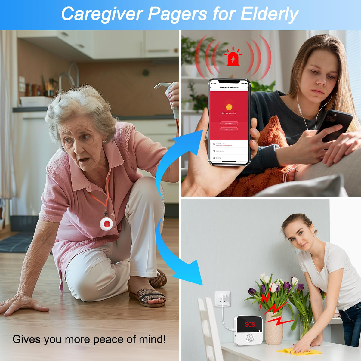 CallTou Smart WiFi Caregiver Pager Instant Alerts Anywhere for Reliable Safety CallToU