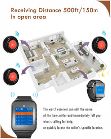 CallToU Smart Call Button 500+Feet  Nurse Calling Alert Vibration for Home CallToU
