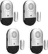 CallToU 4 piezas de alarma de puerta/alarma de ventana, sensor de puerta inalámbrico para el hogar para niños y seguridad de ancianos, sensor magnético de seguridad antirrobo de 120DB 