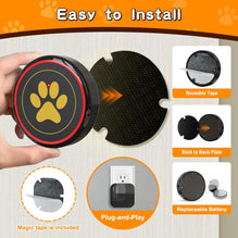 ChunHee WiFi Dog Bells to Go Outside,Dog Door Bell for Dogs to Ring to Go Outside,Bells for Dog Training to Go Outside,Black Dog Bell with Adjustable Volume,1 Receivers & 2 Dog Buttons CallToU