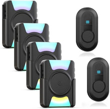 CallToU Waterproof Portable Doorbell Call button Vibrating Receiver with Flashing LED