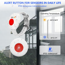 CallToU Caregiver Pager Call Button,Medical Alert System, Nurse Alert System for Home Disabled Elderly Seniors Patient,1 Receiver + 2 SOS Transmitter CallToU