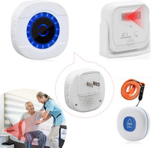 CallToU Bed Alarms and Fall Prevention for Elderly Motion Sensor Caregiver Pager Nursing Call System for Dementia Patients Seniors 1 Plugin Receiver, 2 Waterproof Transmitter CallToU