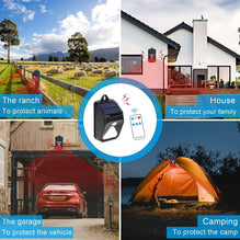 CallToU Solar Alarm Strobe Light,Motion Sensor Alarm Outdoor IP65 Waterproof Solar Siren Security Light for Driveway Home Farm Barn Villa Yard CallToU