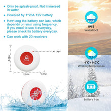 CallToU Caregiver Pager: Wireless Call Button & Vibration Pager for Elderly and Disabled Patients CallToU