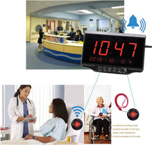 CallToU Wireless Calling System Restaurant Pager Customers Patient Caregiver Alert Paging System for Clinic Hospital Church Office Cafe Shop Smart Nurse Call Button 1 Display Receiver and 10 Call Button CallToU