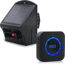 Daytech Solar Driveway Alarm System, Long Range PIR Motion Sensor Waterproof Wireless Security Alert System with Door Open Chime for Home/Office (1 Sensor + 1 Receiver) CallToU