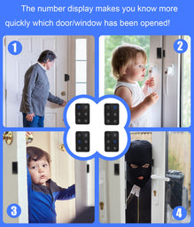 CallToU Wireless Door Chime Digital Display Door Contact Sensor Alarm CallToU