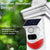 CallToU WiFi Solar Outdoor Motion Sensor Alarm,130db Sound Security Siren Light with Remote Controller Tuya APP Operation IP67 Waterproof Motion Detector for Home Villa Farm Barn Yard Chicken coop CallToU