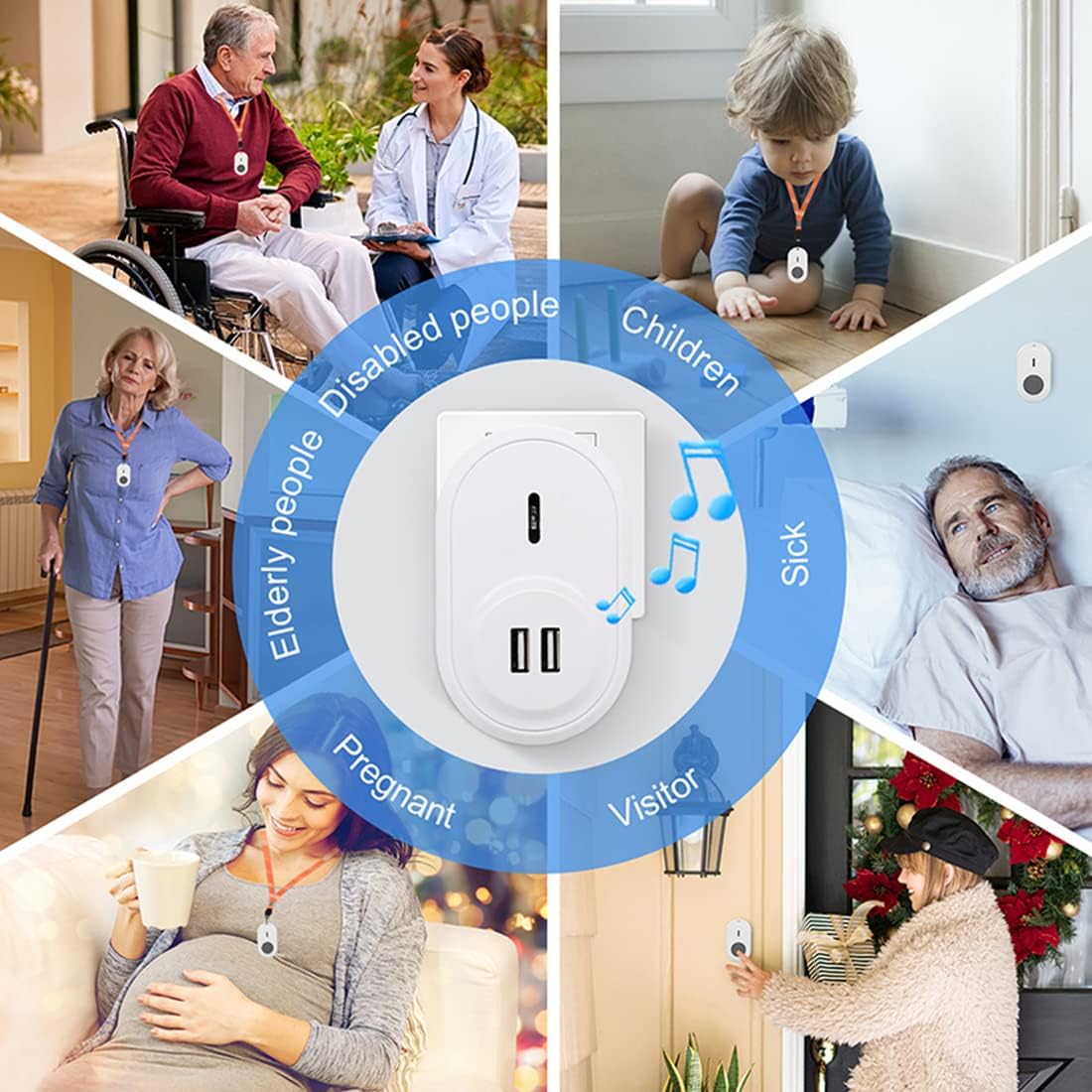 CallTou Wireless Elderly Caregiver Pager System CallToU