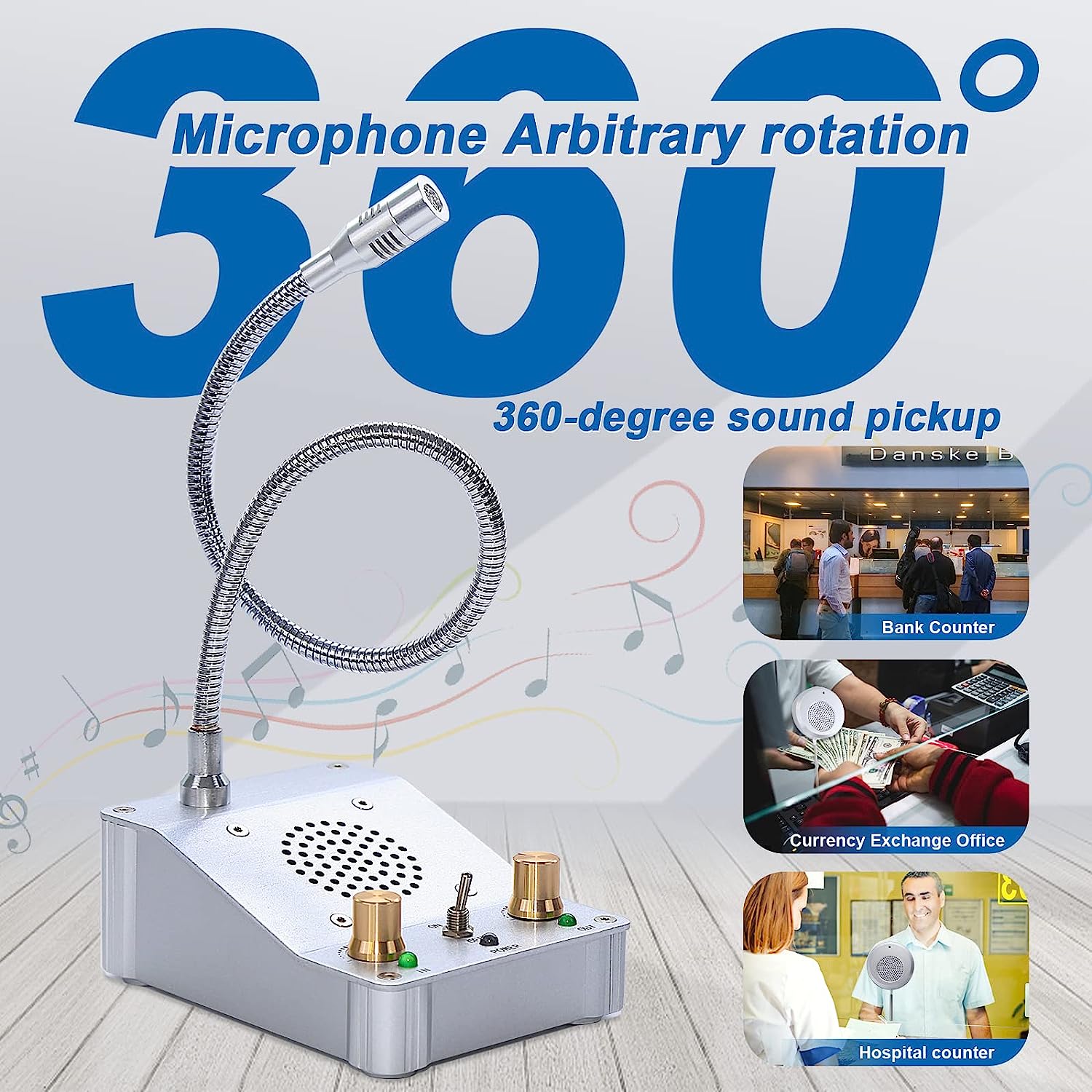 CallToU Window Speaker Intercom System,Dual-Way Intercom System