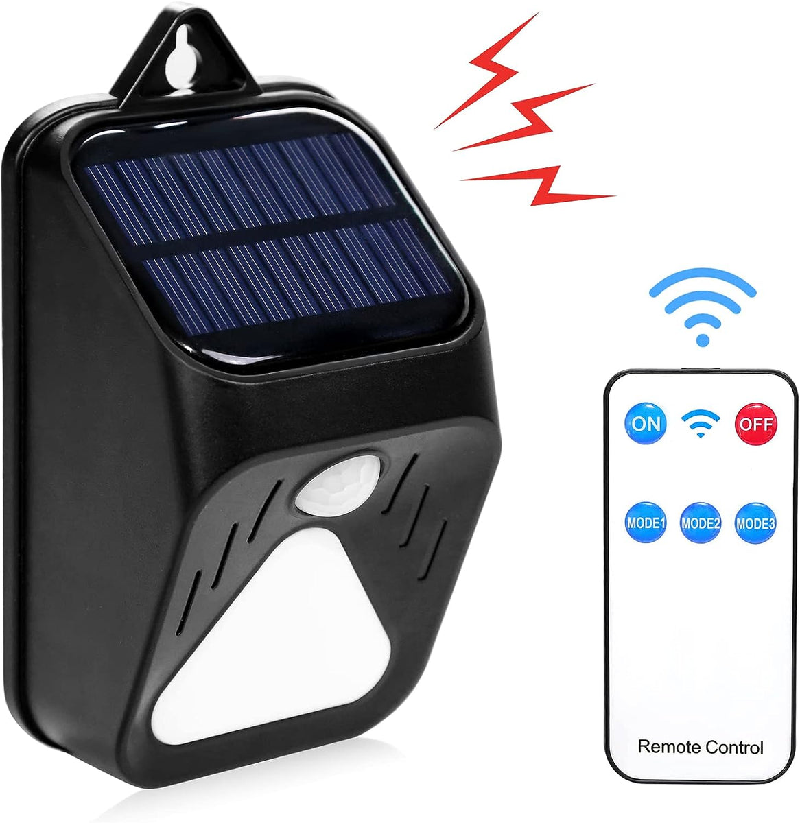 CallToU Solar Alarm Strobe Light,Motion Sensor Alarm Outdoor IP65 ...