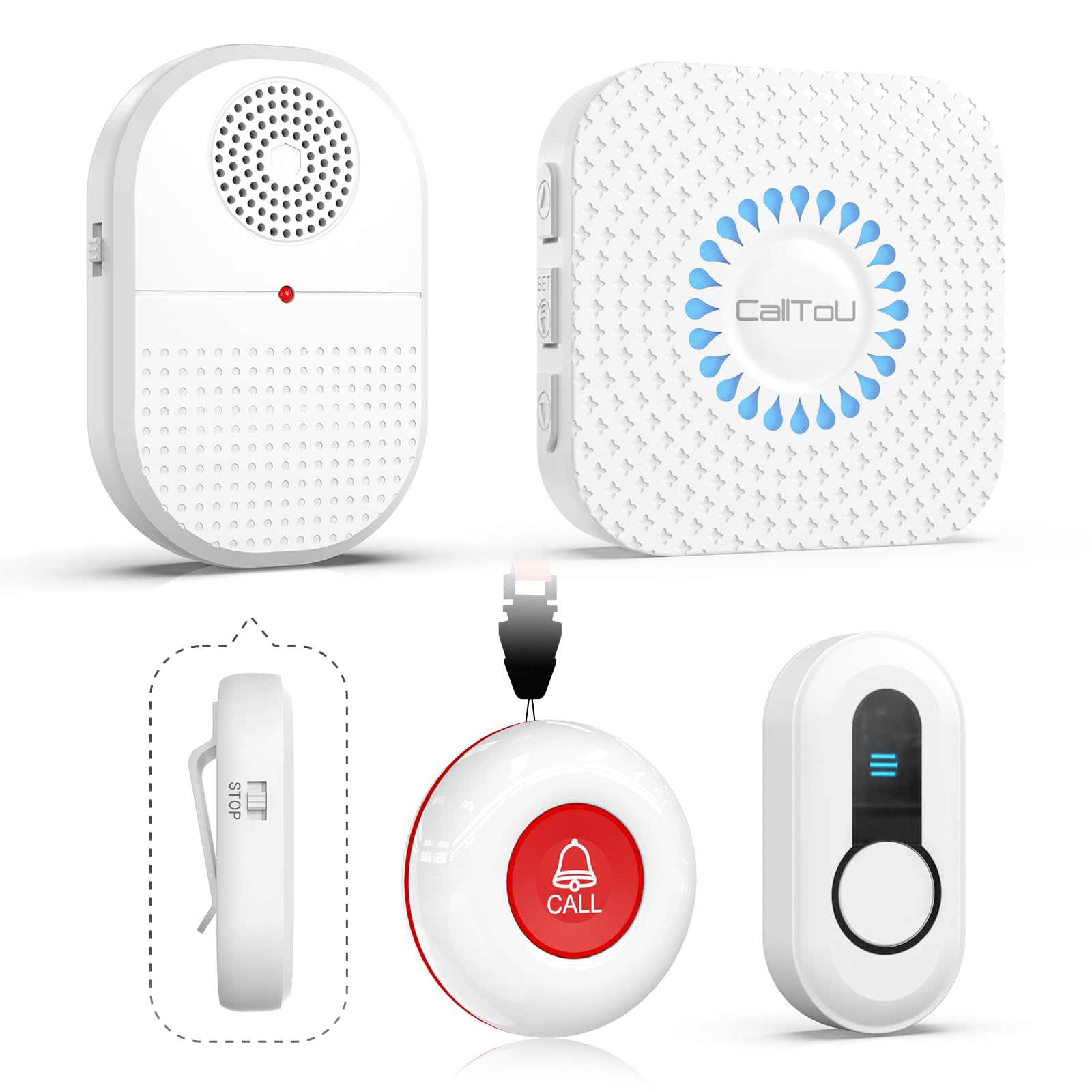 CallToU Wireless Call Button for Hard of Hearing Waterproof 500FT CallToU Wireless Call Button for Hard of Hearing Waterproof 500FT