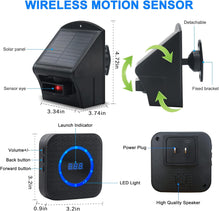 Daytech Solar Driveway Alarm System, Long Range PIR Motion Sensor Waterproof Wireless Security Alert System with Door Open Chime for Home/Office (1 Sensor + 1 Receiver) CallToU