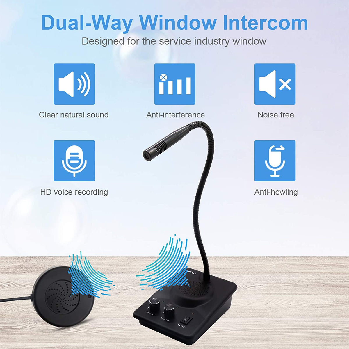 CallToU Window Speaker System Intercoms 2 Way Anti-Interference