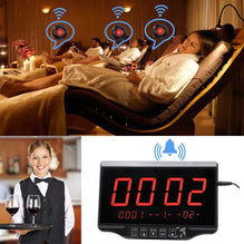 CallToU Wireless Calling System Restaurant Pager Customers Patient Caregiver Alert Paging System for Clinic Hospital Church Office Cafe Shop Smart Nurse Call Button 1 Display Receiver and 10 Call Button CallToU