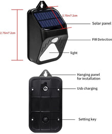 CallToU Solar Alarm Strobe Light,Motion Sensor Alarm Outdoor IP65 Waterproof Solar Siren Security Light for Driveway Home Farm Barn Villa Yard CallToU