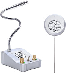 CallToU Window Speaker Intercom System,Dual-Way Intercom System for Business Anti-Interference Intercommunication Microphone and Speaker Window Counter Intercom CallToU