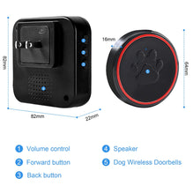 CallToU Dog Door Bell for Potty Training Wireless Doggie Door Bell for Dog Puppy Training Sliding Door CallToU