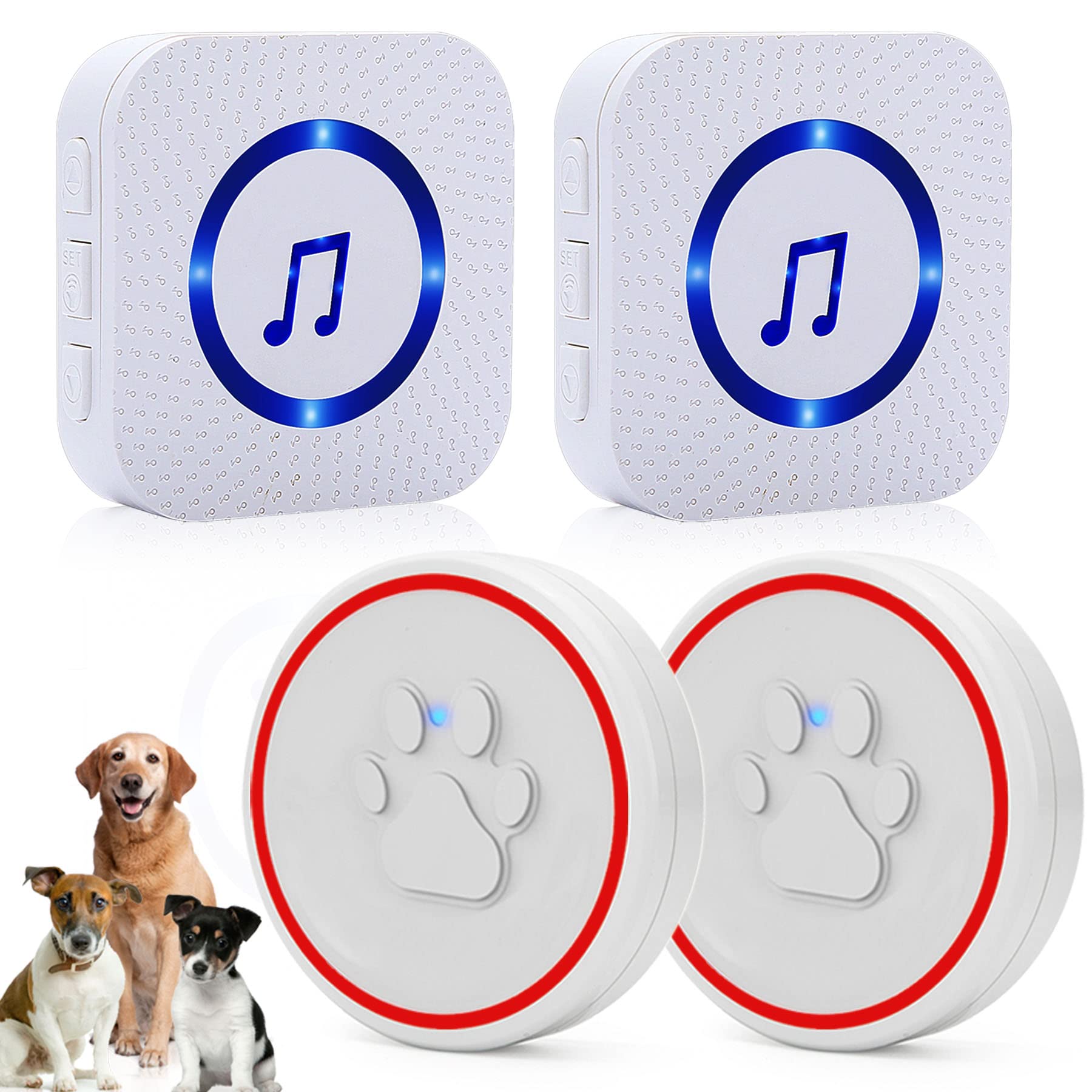 Timbre de puerta CallToU para entrenamiento para ir al baño: botones  táctiles IP55 inalámbricos para perros