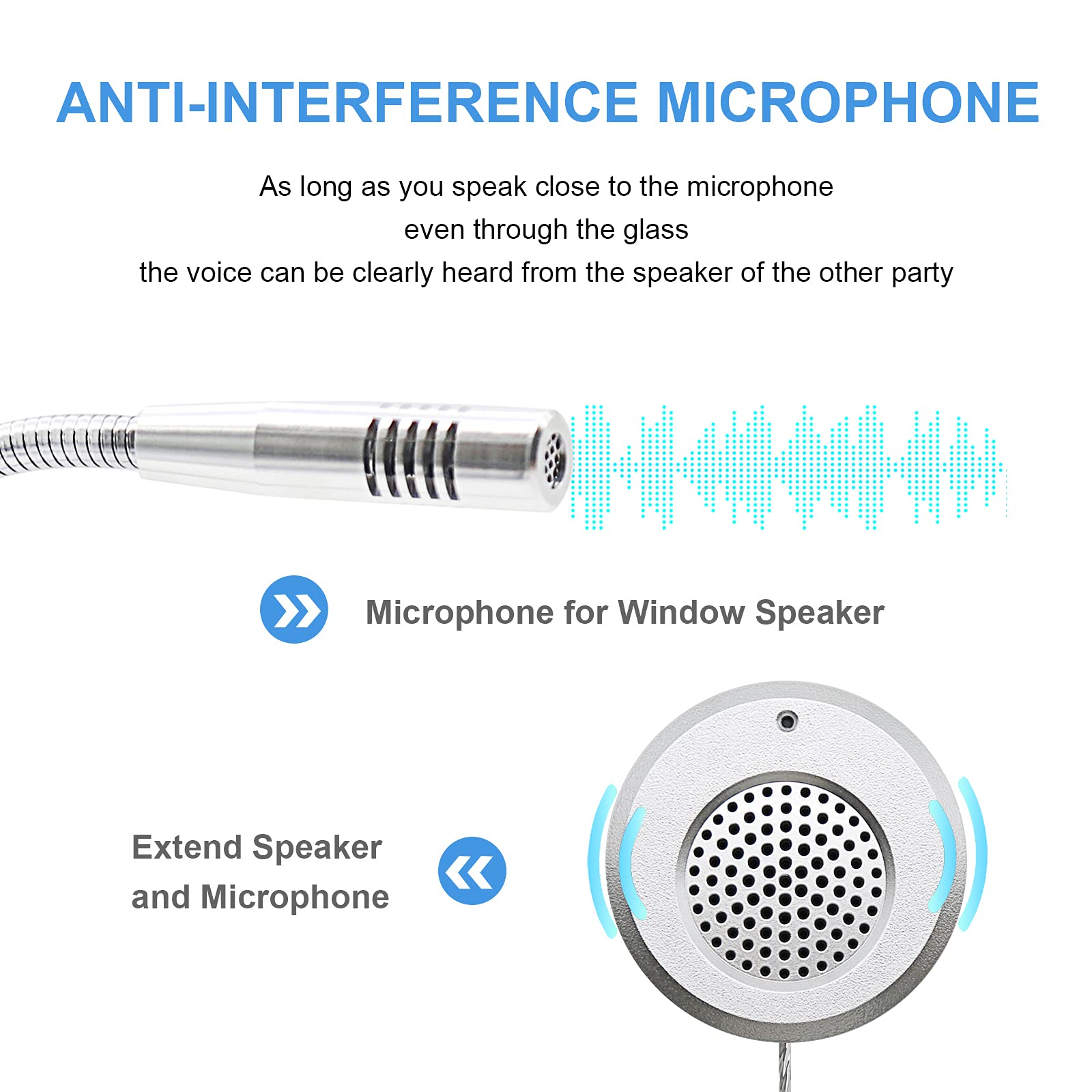 CallToU Window Speaker Intercom System,Anti-Interference
