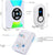 Door Chime CallTou Wireless Doorbell Chime With Colorful LED Flash Battery Operated Door Open Doorbell, 110dB loud Sound, Mute Mode, For Home, Apartments, Office, White, 1 Receiver + 1 Button CallToU