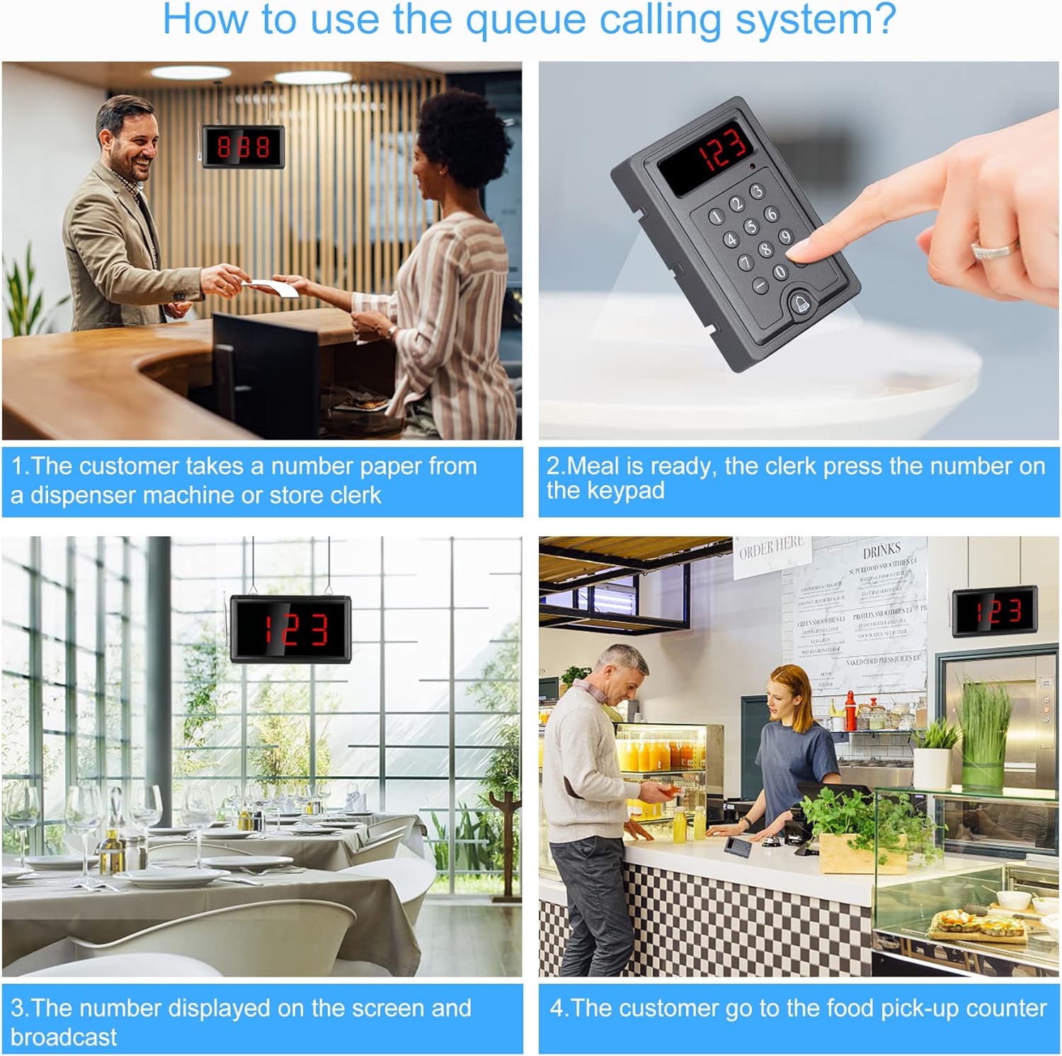 CallTou Wireless Queue Calling System-Restaurant Speaker System – CallToU