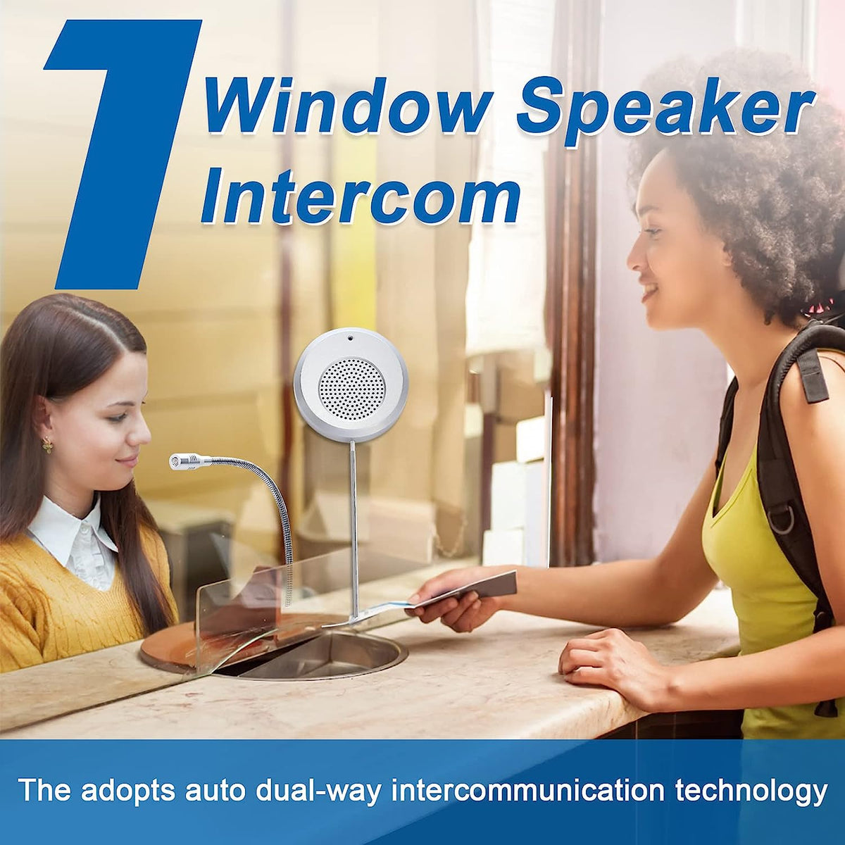 CallToU Window Speaker Intercom System,Dual-Way Intercom System