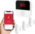 CallToU WiFi Smart Wireless Door Alarms for Dementia Caregiver Pager Door Chime with 3 Door Sensor 1 Receiver