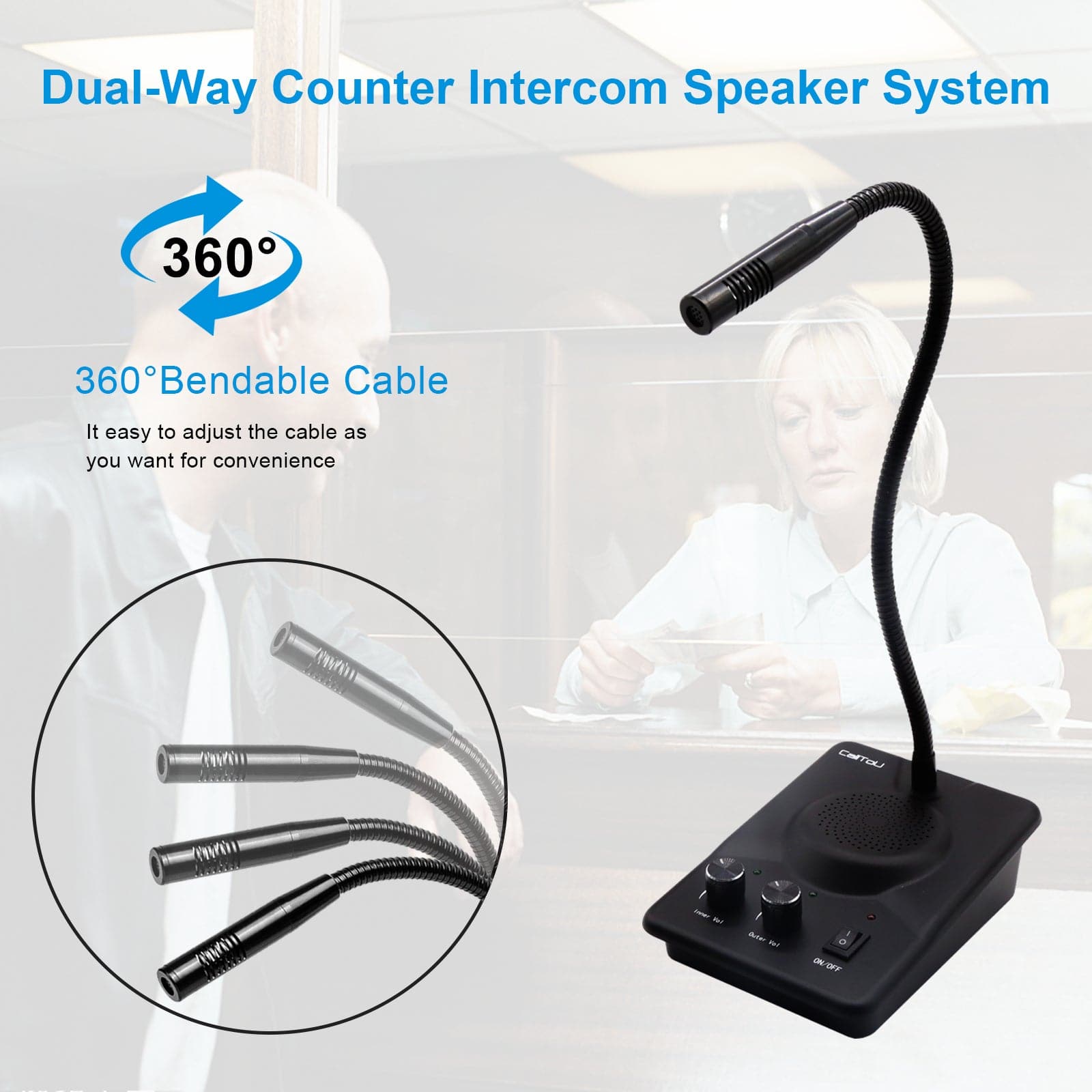 CallToU Dual Way Anti-Interference Intercommunication Microphone Window ...